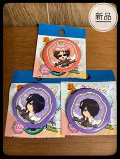 銀魂　缶バッジ　高杉晋助＆坂本辰馬　【3個セット】　セリア