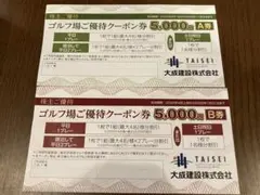 軽井沢高原ゴルフ倶楽部　優待券　A券　B券