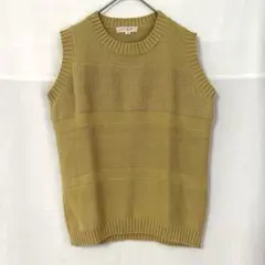 あ*ん様 ノースリーブ/カジュアル/ニット/ベスト/イエロー系/シンプル/Ｍ