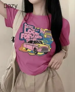 Dazy ピンク 半袖 Tシャツ