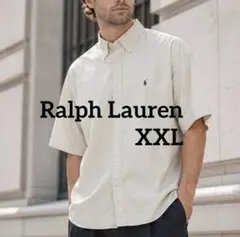 Ralph Lauren 半袖 ボタンダウンシャツ XXLベージュ