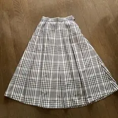 ＰＬＳＴチェック柄フレアロングスカート