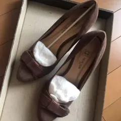 未使用⭐️ラメ入りチャコールブラウンのパンプスハイヒール　MICHEL KLEINのサムネイル