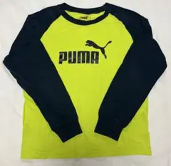 PUMA 長袖Tシャツ　150 ネイビー×イエロー