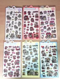 ラブブ LABUBU ぷっくりシール 6種類 セット