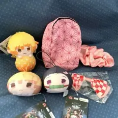 鬼滅の刃 我妻善逸 竈門竈門禰豆子 マスコット グッズ 6点セット