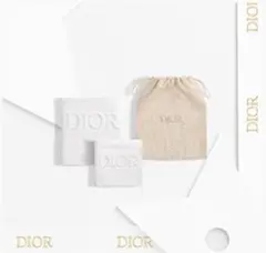 新品未使用　Dior ディオール　タオルセット ホワイト 収納袋付き
