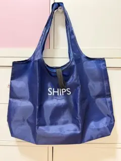 ★SHIPS ネイビー エコバッグのサムネイル