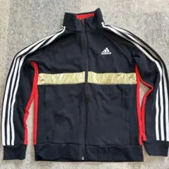 未使用品　adidas ジャージ ジップアップ 160cm 黒赤金