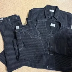 Schott ショット ヒッコリーデニム ブラック 4点セット