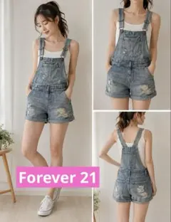 Forever21 ダメージデニムサロペットのサムネイル