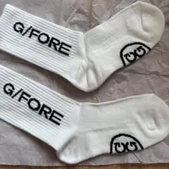 G/FORE ゴルフ用ホワイトリブソックス