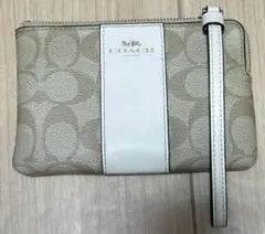 COACH コーチ シグネチャー リストレット ポーチ ベージュのサムネイル