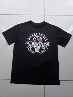 【TIGORA】バスケットボール Tシャツ ⭐︎140cm ⭐︎ブラック ⭐︎速乾素材のサムネイル