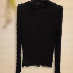 GORGE ブラック シアー 長袖 トップス