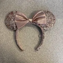 ミニー耳カチューシャ スパンコール　ピンク