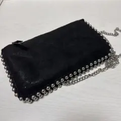 zara スタッズ付きショルダーウォレット　パーティーバッグ