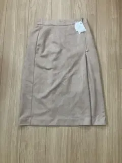 【新品未使用】ベージュ スカート サイドファスナー　vis