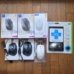 ★ELECOM EX-G他USB接続マウス 3個 疲労軽減マウスパッド付き★
