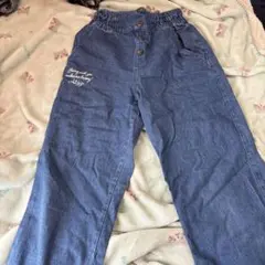 ALGY デニムパンツ ウエストゴム ボタンフライ