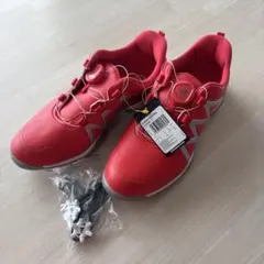 adidas ゴルフシューズ 赤 スパイク付き