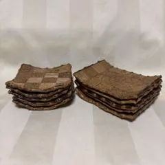竹工芸品　コースター　和菓子用皿　各5枚セット