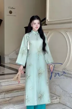 サイズM 美品 アオザイ