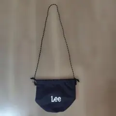 Lee ドローストリングバッグ 黒　巾着