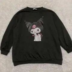 GRL グレイル　サンリオ　F クロミ 3Dプリントスウェット キャラクター 黒
