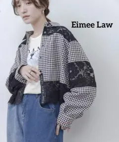 【美品】Eimee Law エイミーロウ テキストエンブロシャツのサムネイル