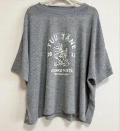 Lupilien 接触冷感ヴィンテージロゴ Tシャツ　うさぎ　グレーのサムネイル