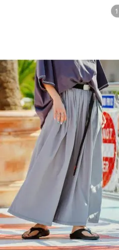 ニコアンド　フワシャカベルトスカート　人気スタッフプロデュース