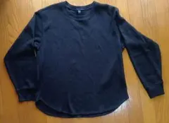ユニクロ ワッフル 長袖 Lサイズ ブラック ワッフルT UNIQLO