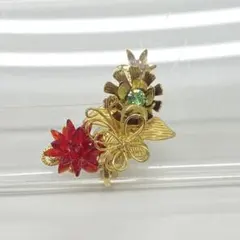 ♦︎612 イヤリング ハンドメイド 片耳 フラワー モチーフ アクセ レディース