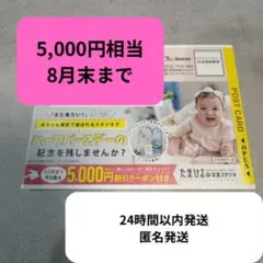 ★即日発送★たまひよの写真スタジオ クーポン 最大5,000円相当 写真館のサムネイル