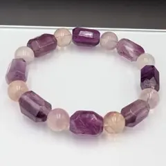 【一点物】直感と知性を覚醒する神秘の蛍石｜アメリカ産パープルフローライト原石腕輪