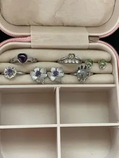 天然石を使用した合金アクセサリーの6点セット