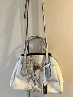 パイソン柄 2WAY ショルダーバッグ ハンドバッグ ポーチ付き 