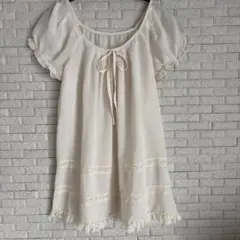 L'EST ROSE 半袖　シフォン　チュニック　レースのサムネイル