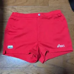asics 卓球用 ゲームパンツ レッド JTTA公認
