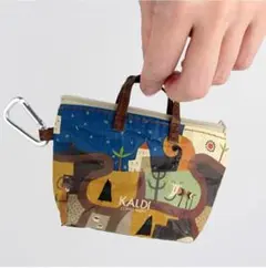 カルディ伝説柄カラビナ付きミニバッグ（コーヒーゼリー入り）1個