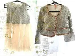 【美品‼️130サイズ】　卒園式入学式　女の子　ドレス　ワンピース靴&アクセ付き‼️