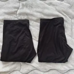 ユニクロ　ヒートテック　レギンス　Mサイズ　黒　薄手　2枚セット