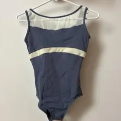 ※12/15まで※【ほぼ新品】チャコットブルーグレーボートネックレオタードM