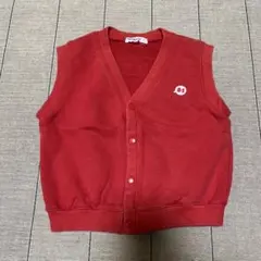 familiarファミリア ベスト 裏毛 赤 90cm