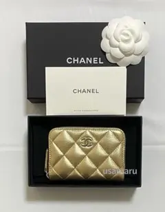【新品未使用】CHANEL 26P限定 クラシック ジップコインパース ゴールド