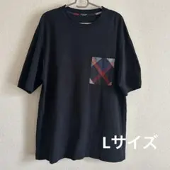 BLACK LABEL CRESTBRIDGE チェックポケットTシャツ 黒のサムネイル