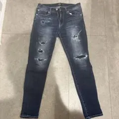 AZUL ダメージデニムパンツ Mサイズ ダークブルーのサムネイル