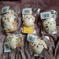 【新品未開封】ちいかわ　うさぎだらけくじ　E賞ぬいぐるみバッジ　5種セット