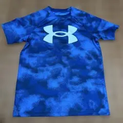 Under Armour 青 カモフラ Tシャツ YLG